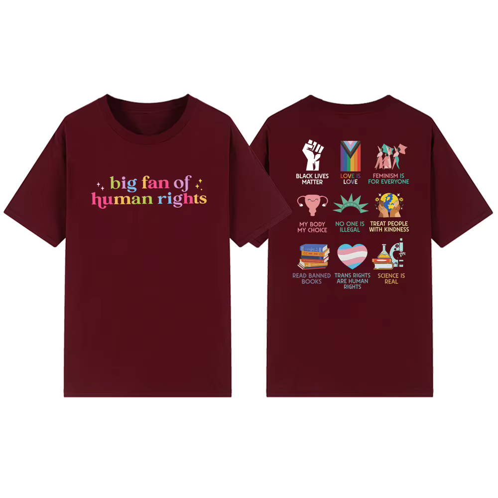 T-shirt « Grand fan des droits humains »