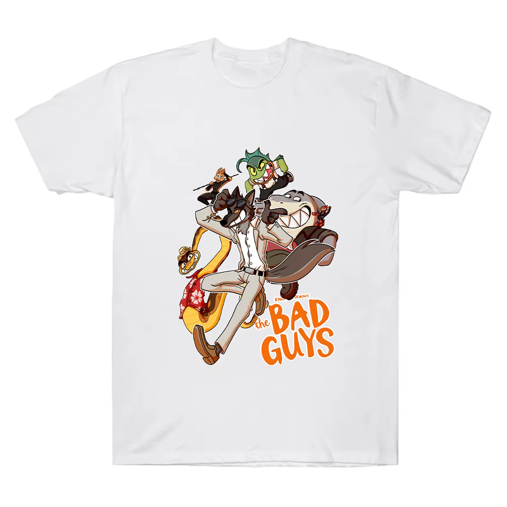 The Bad Guys 2 dessin animé imprimé t-shirts coton cadeau créatif t-shirt été femmes hommes à manches courtes ample respirant vêtements haut