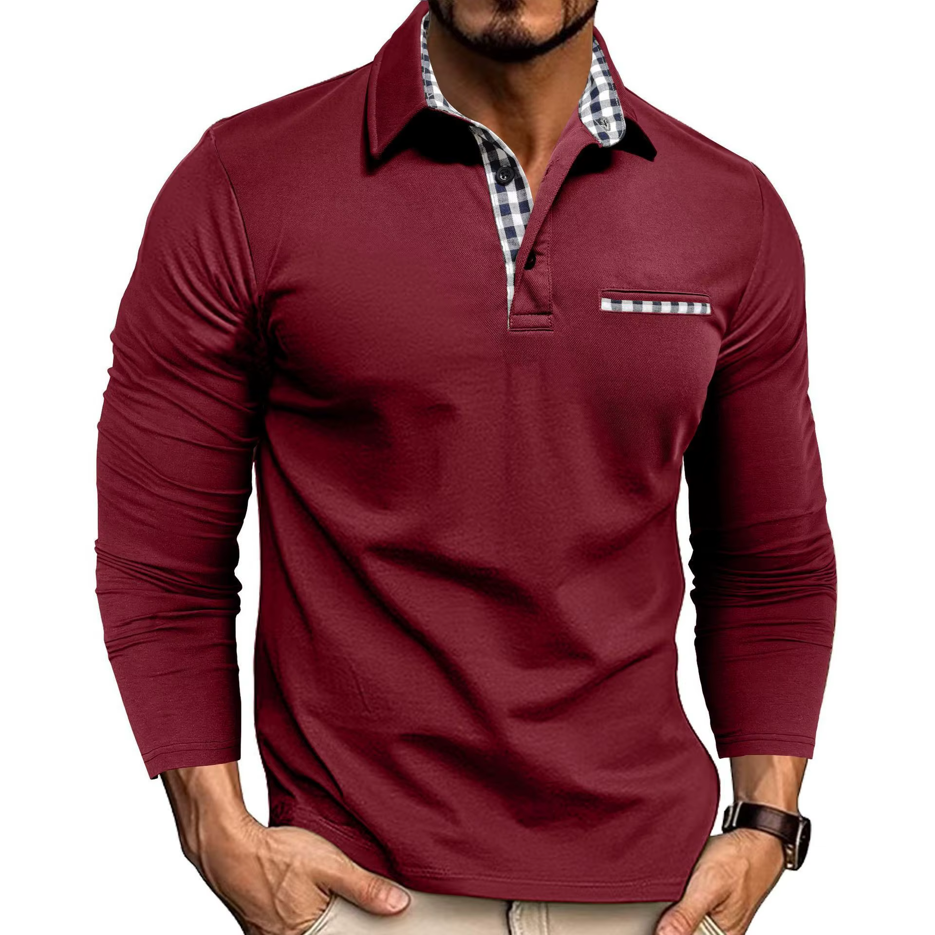 Polo à manches longues pour homme