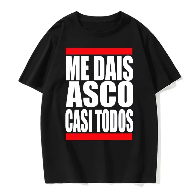 Moi Dais Asco Gasi Todos motif imprimé t-shirt hommes femmes été neutre décontracté vêtements amples Harajuku Hip Hop