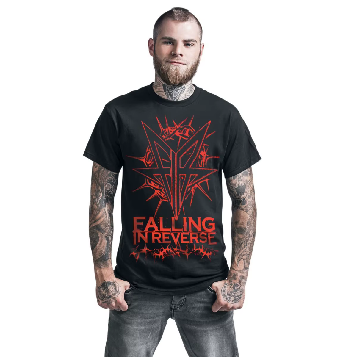 T-shirt en coton graphique unisexe 2026 Falling in Reverse