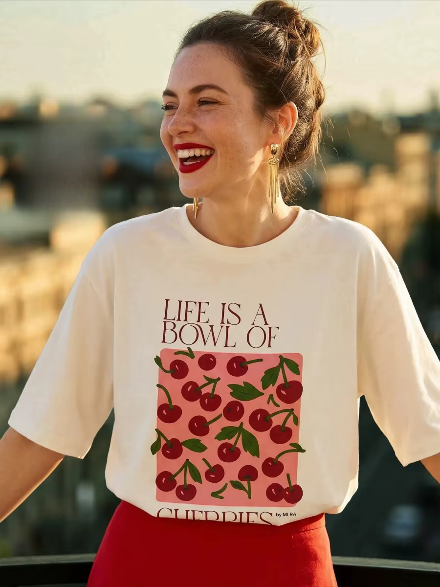T-shirt imprimé pour femmes