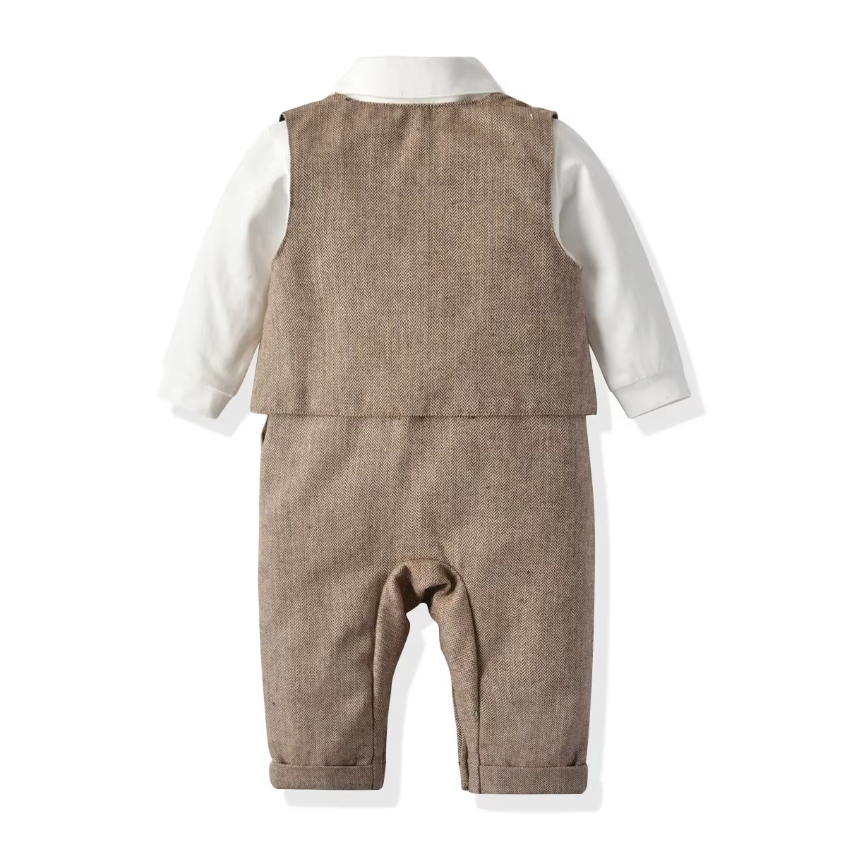Bébé garçons Gentleman tenues costumes vêtements printemps et automne enfants une pièce barboteuses veste chapeau