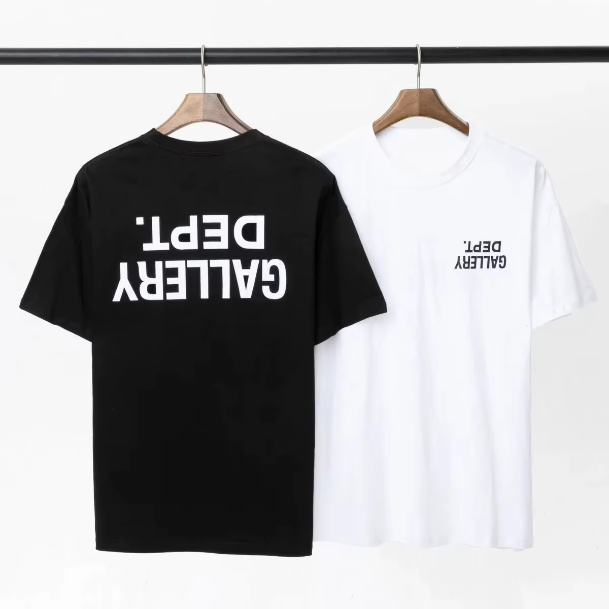 GALLERY DEPT inspiré revers imprimé T-Shirt 100% coton surdimensionné Streetwear