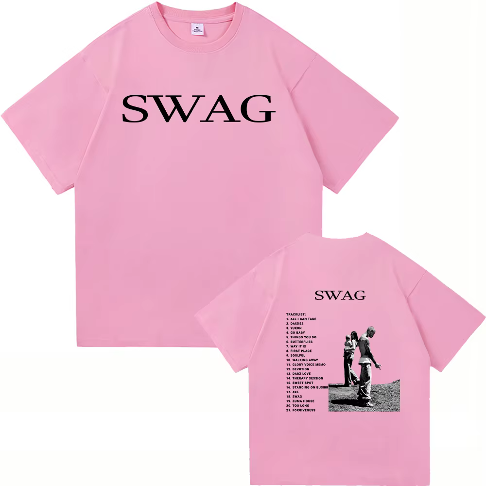 Justin Bieber SWAG t-shirt 2025 nouvel Album hommes/femmes vêtements Harajuku haute qualité
