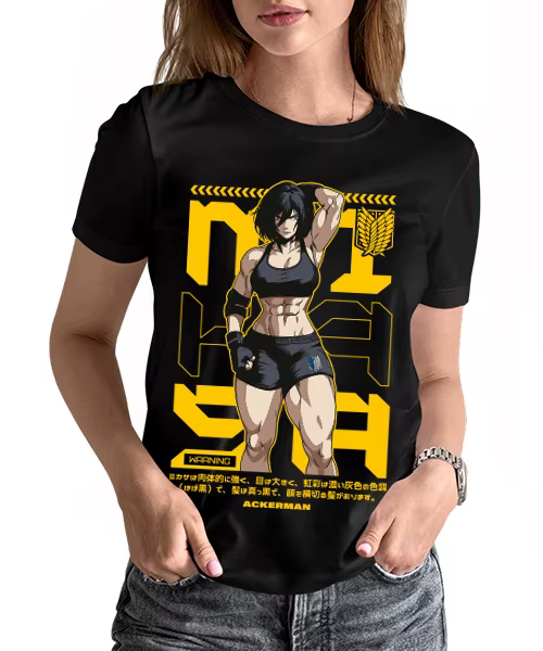 T-shirt pour l'attaque des titans Mikasa Ackerman GYM
