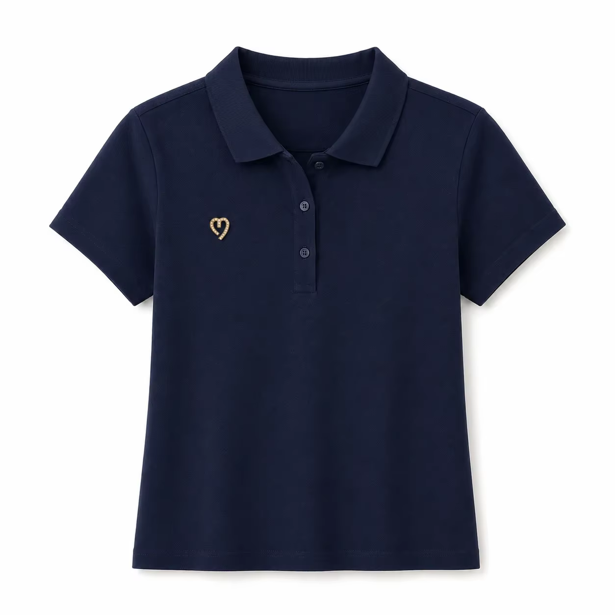Chemise polo en coton mélangé pour femmes