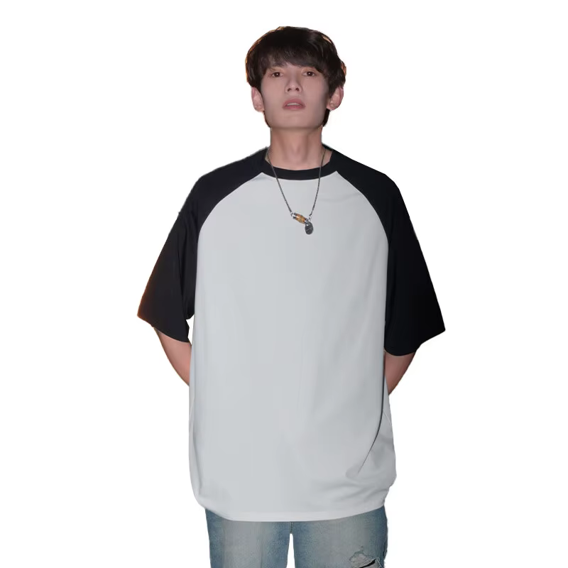 T-Shirt à manches Raglan et panneau contrasté