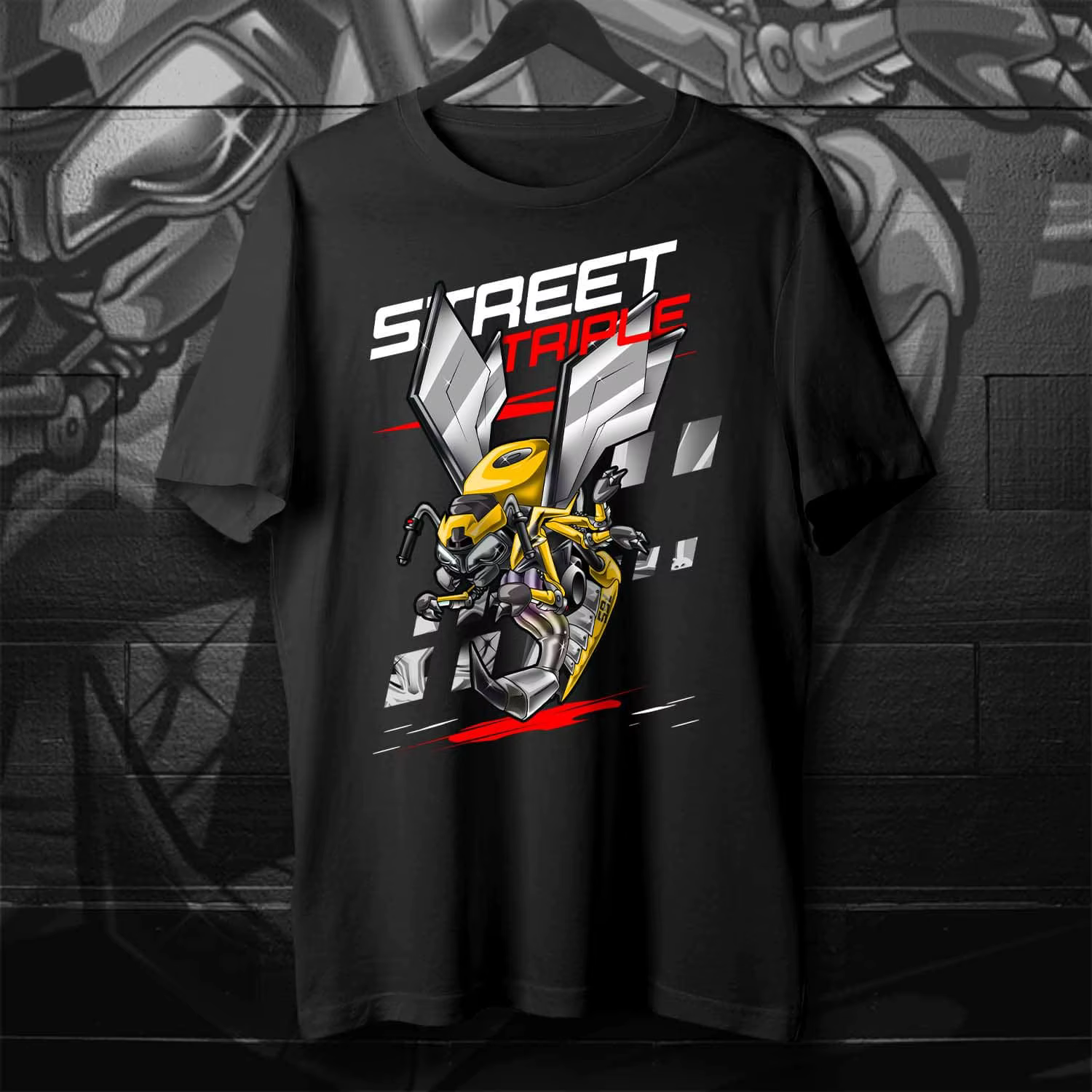 Classique moto rue Triple 765 R/RS guêpe Inspiration T-Shirt 100% coton col rond été à manches courtes décontracté