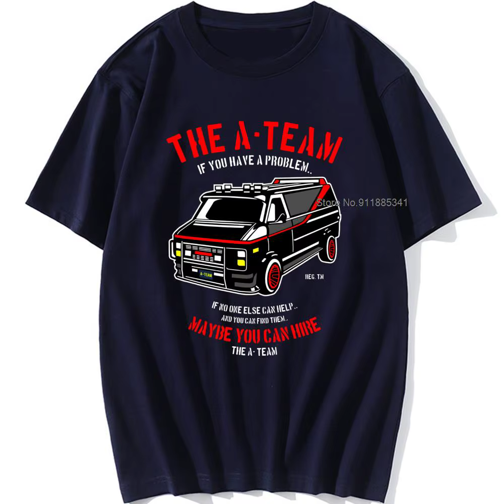 LE nouveau T-SHIRT A-TEAM hommes Van drôle 80's programme TV émission coton Mr-T unisexe surdimensionné 100% haut