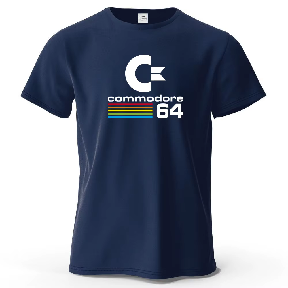 4XL 100% coton hommes T-shirts été Commodore 64 impression t-shirt C64 SID Amiga rétro Cool Design rue à manches courtes