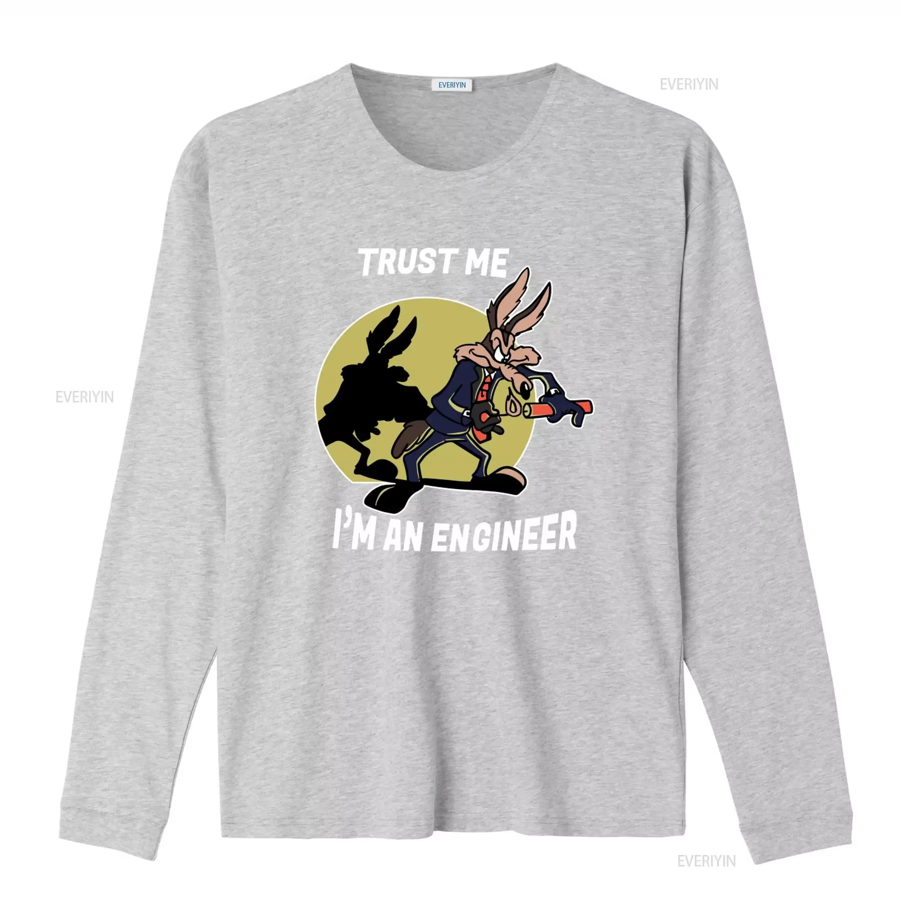 T-shirt décontracté pour homme « Trust Me I'm An Engineer Coyote Cartoon »