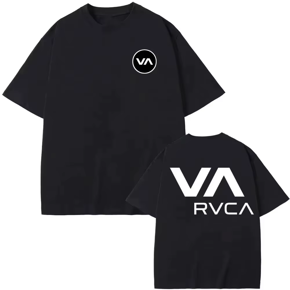 T-shirt RVCA noir en coton pour l'été
