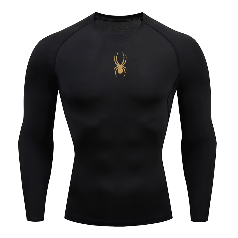 T-shirt de fitness à manches longues pour hommes