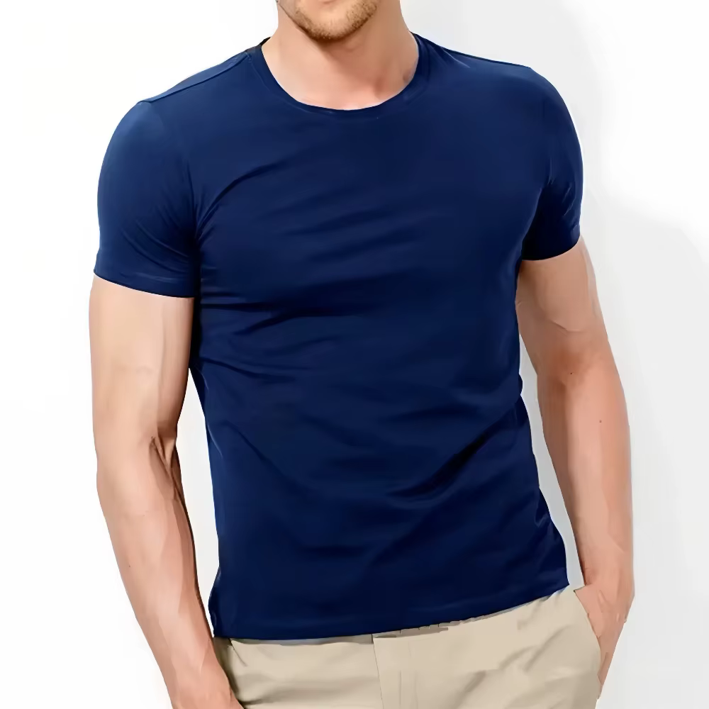MRMT 2026 Nouveau T-shirt Homme Couleur Unie Manches Courtes Col Rond Vêtement Basique