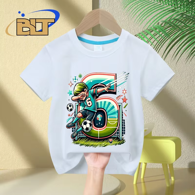 T-shirt en coton à manches courtes pour garçon de 6 ans