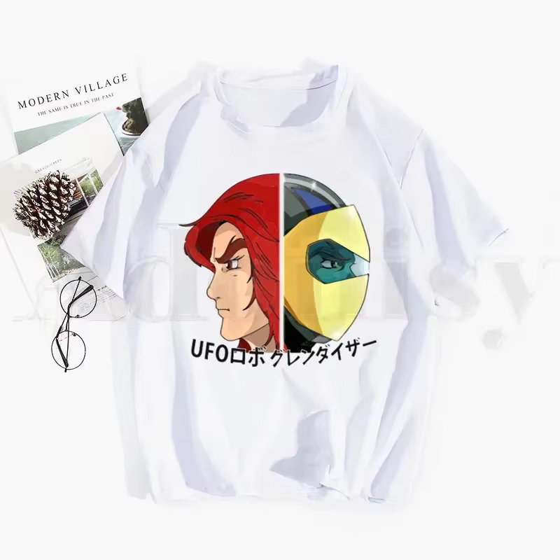Grandizer japon Robot Anime Goldorak Goldrake t-shirt Hip Hop fille haut imprimé T-Shirts Harajuku