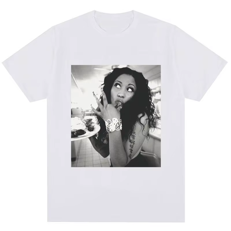 Rap artiste Nicki Minaj imprimé rétro T-shirt foand Hip-hop mode décontracté été