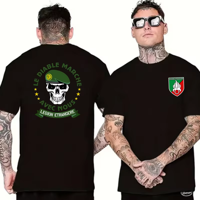 Légion étrangère française Forces spéciales armée de la guerre mondiale T-Shirt hommes Swag