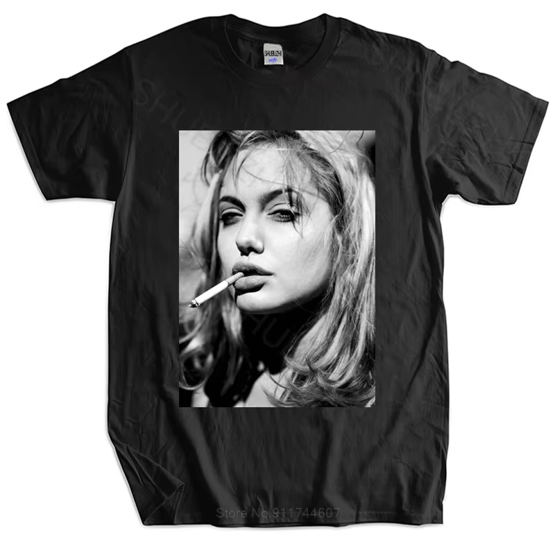 T-shirt noir en coton pour hommes