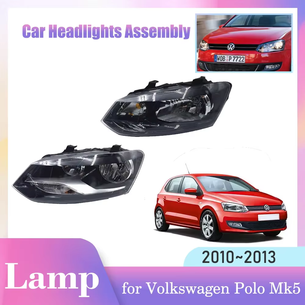 Ensemble d'éclairage de sauna de voiture pour Volkswagen, phare antibrouillard avant, lampe latérale halogène d'angle, accessoires LED, VW Polo Mk5 Vento Ameo 2010 ~ 2013