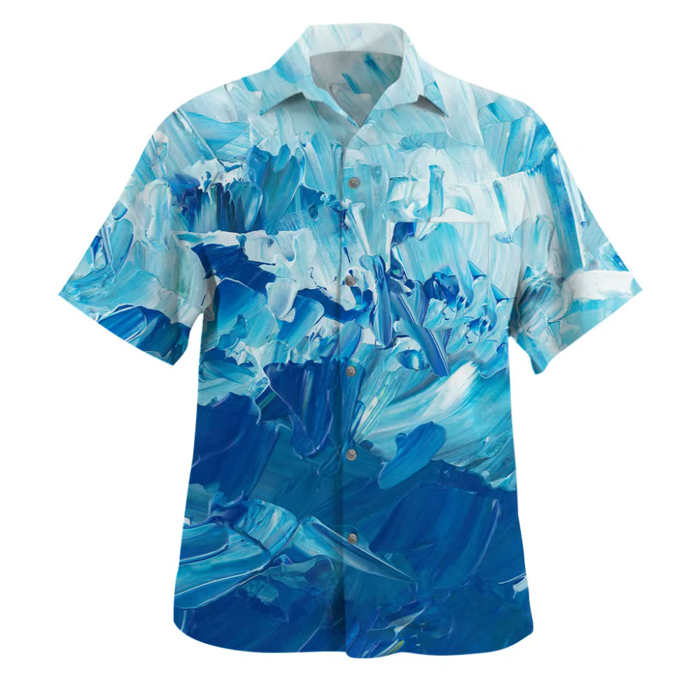 Chemise hawaïenne à manches courtes pour hommes
