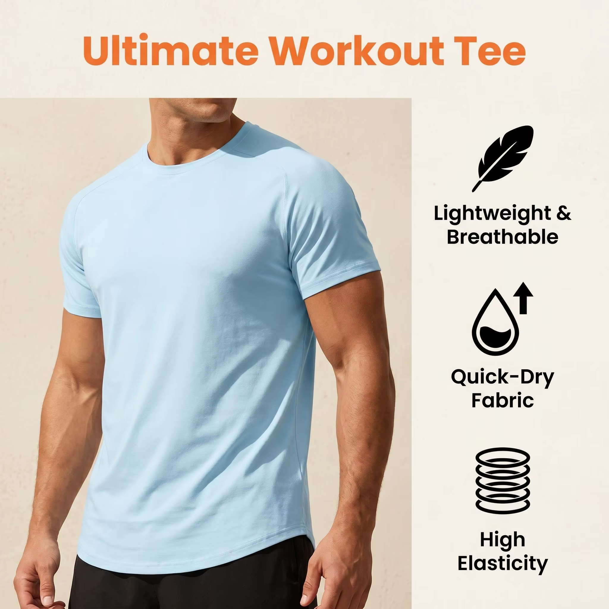 T-shirt de fitness pour hommes