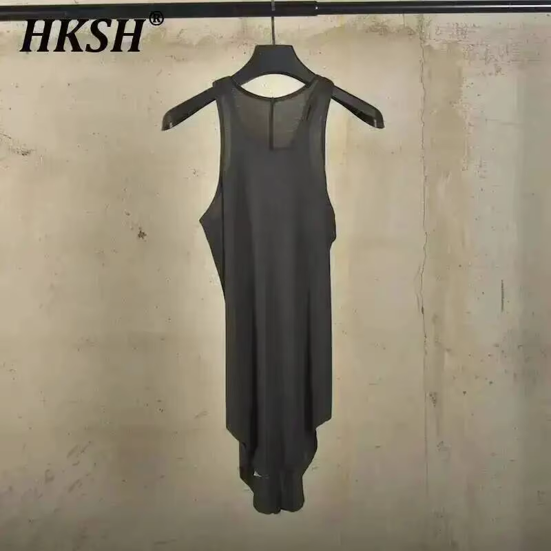 HKSH RO 2026 Nouvelle Collection Été Homme – Débardeur Chic Transparent Ultra-fin Sans Manches – Gilet Tendance en Laine HK4911