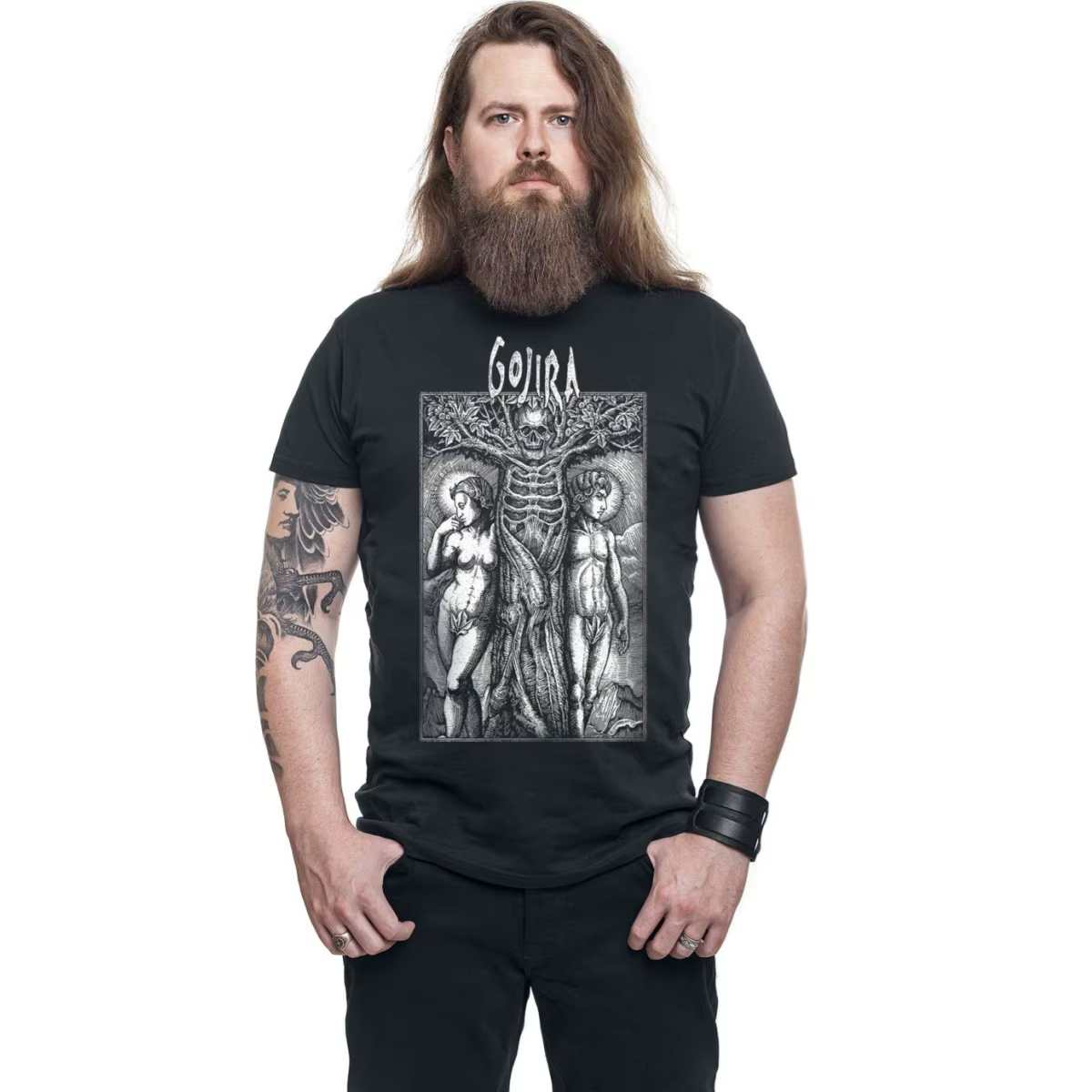 T-shirt en coton graphique Gojira unisexe