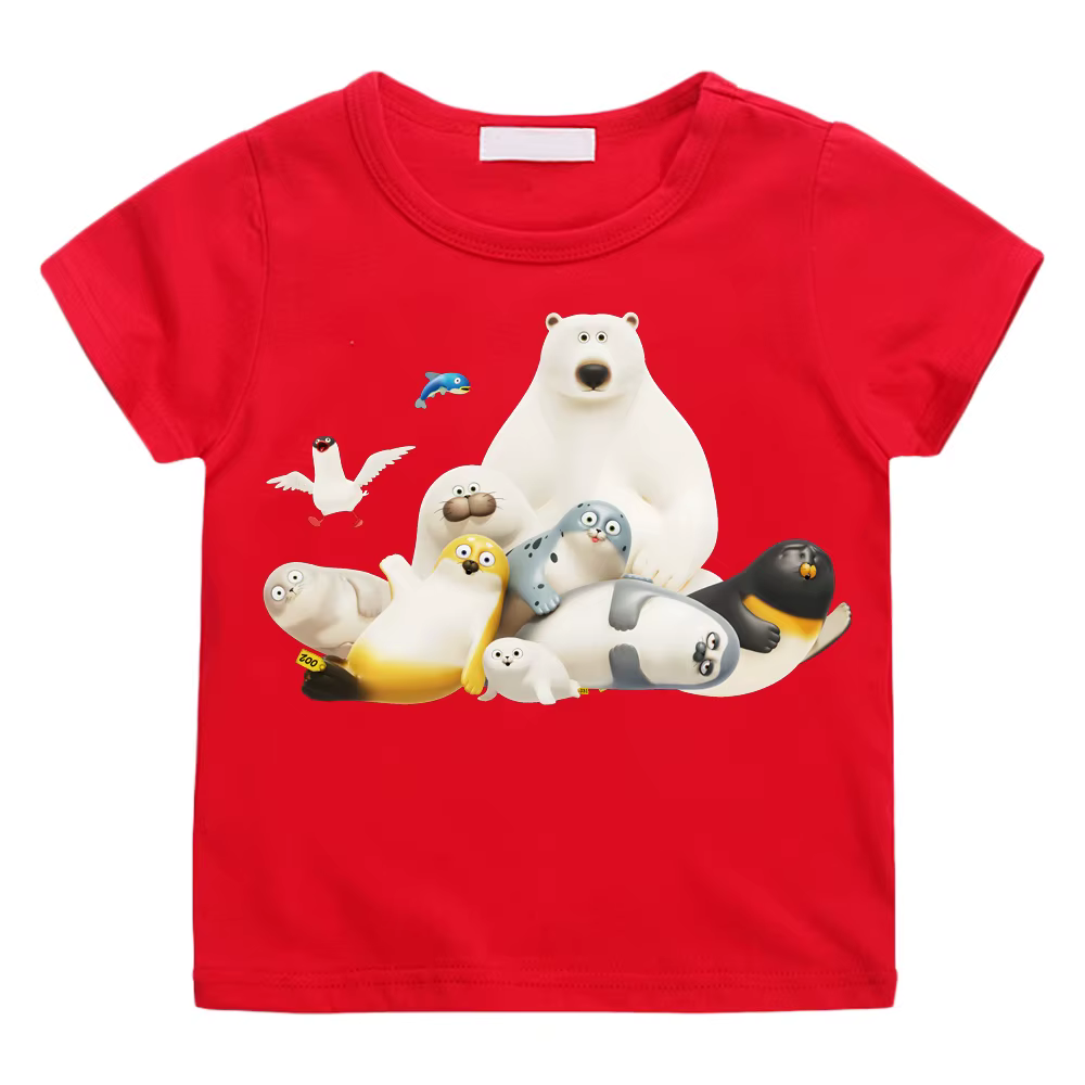 SEALOOK SHOP T-shirts dessin animé imprimé mignon 100% coton t-shirt