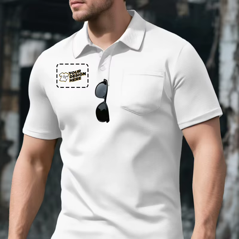 Polo à revers à manches courtes pour hommes