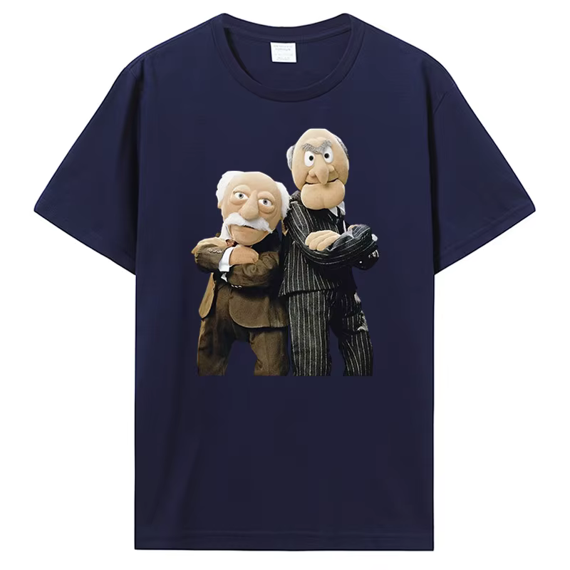 Statler et Waldorf T-Shirt noir vêtements mode 100% coton bonne qualité marque