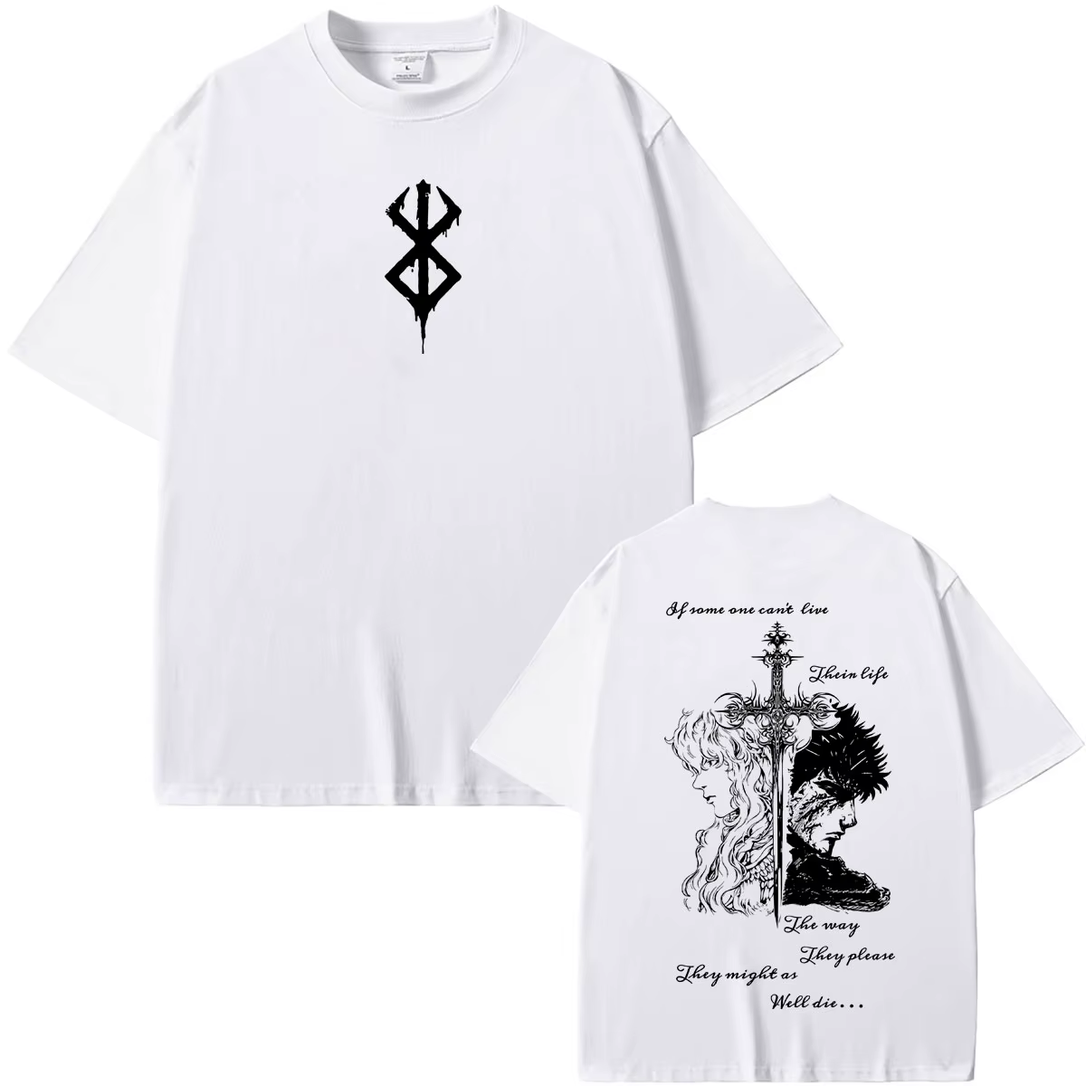 T-shirt Anime Berserk Griffith avec Guts