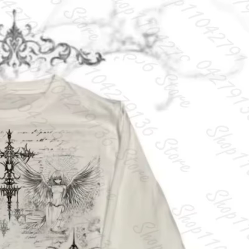 Hauts pour femmes, style gothique trashy Y2K