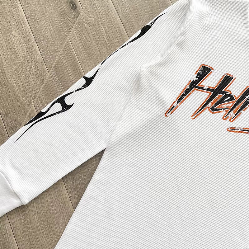 HS Capsule 8 T-shirt à manches longues en coton texturé convexe