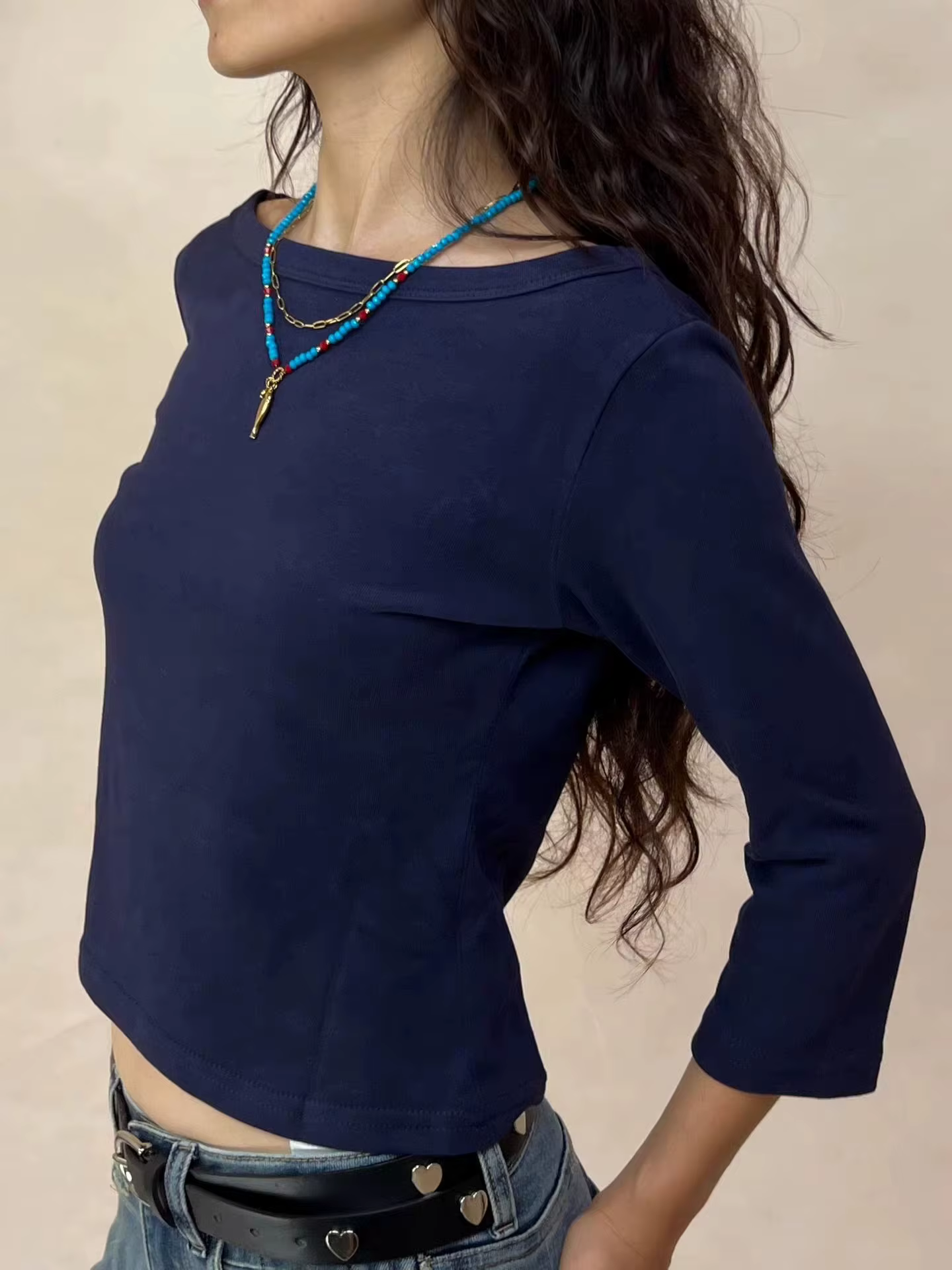 T-shirts à manches trois-quarts pour femme