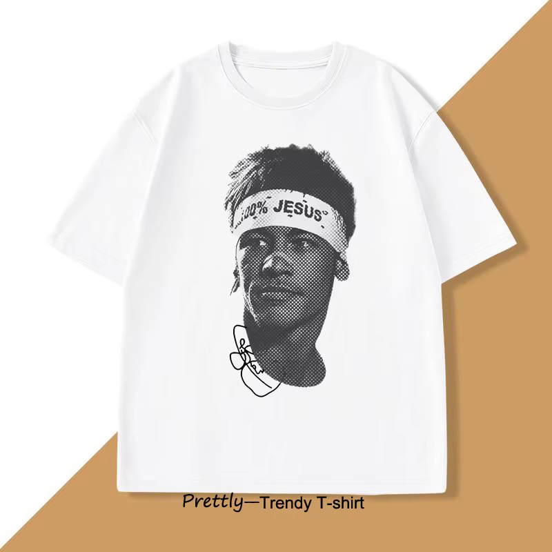 Neymar-T-shirt à Manches Courtes en Coton pour Homme