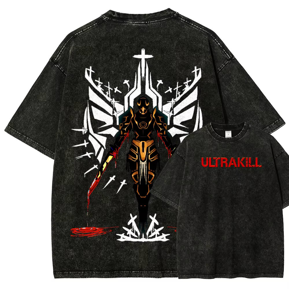 T-shirt délavé modèle Ultrakill