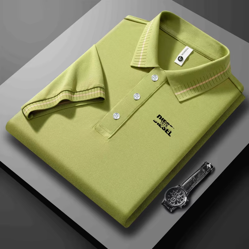 Polo d'été pour homme à manches courtes 2026 – Nouveau modèle décontracté avec poche et revers
