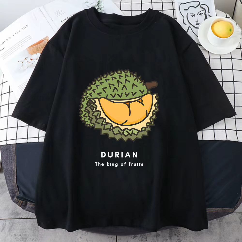 Durian-T-shirt à manches courtes pour hommes et femmes