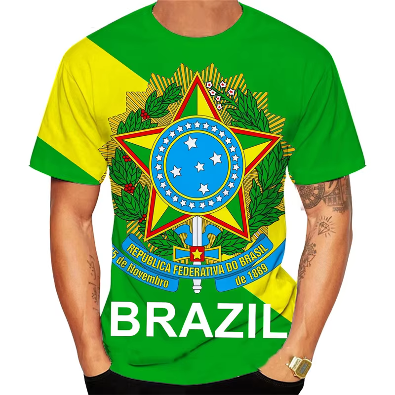 T-shirt graphique de sensation brésilienne pour hommes