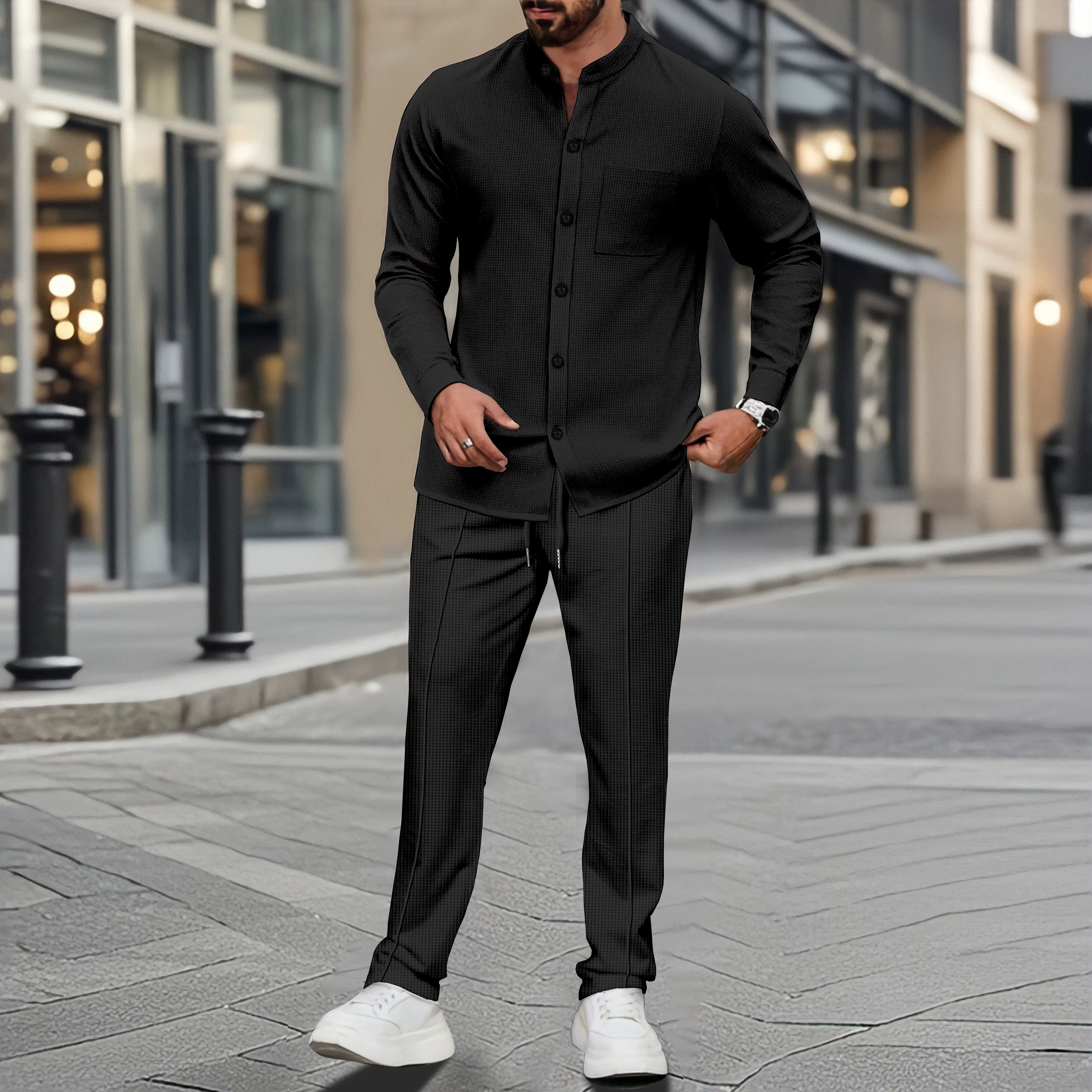 Chemise gaufrée pour homme