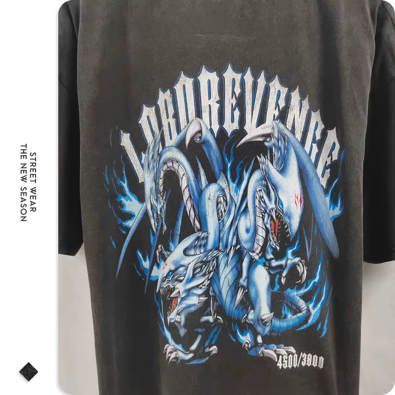 Yu Gi Oh T-shirt Anime Manga Vintage délavé hauts t-shirts magicien foncé fille Yuugi Kaiba Seto surdimensionné DTG
