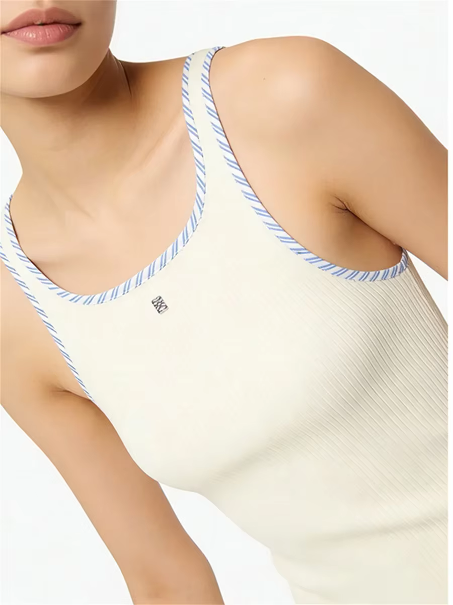 Débardeur tricoté blanc pour femme