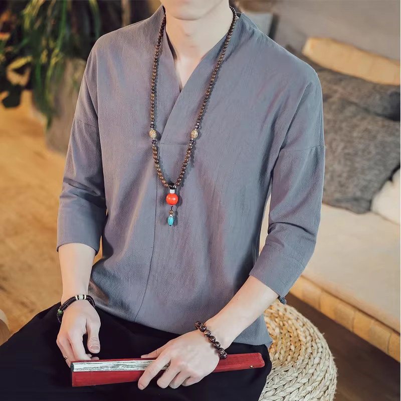 Kimono d'Été à Manches Courtes pour Homme