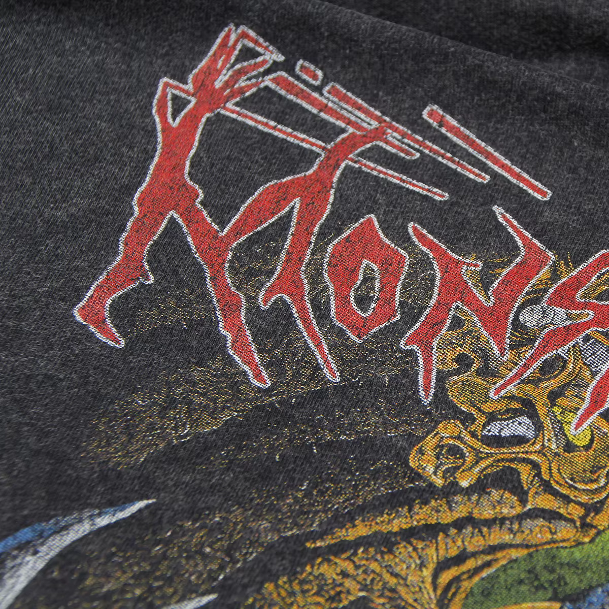 Monstrosity T-Shirt 80S Death Metal Malevolent Creation lavé ample épaule tombante rétro coton manches courtes chemise