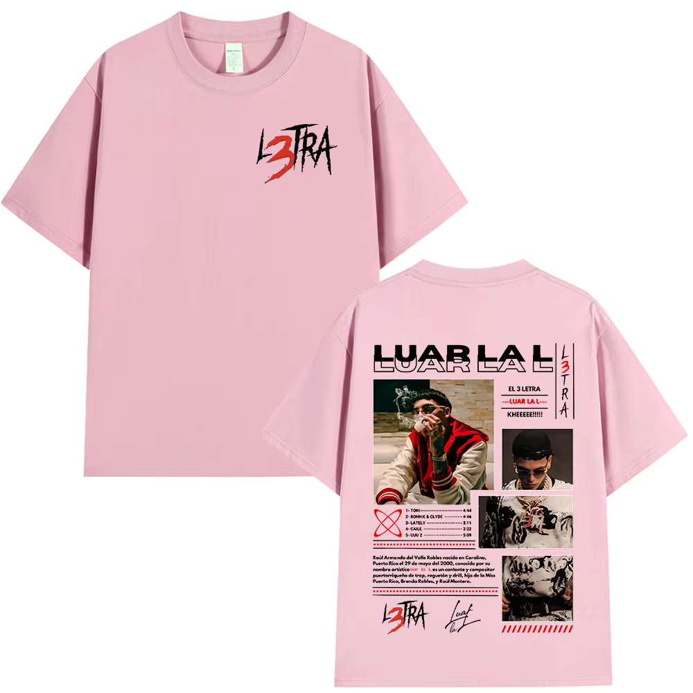 Rappeur Moonlight La L Album de musique L3TRA T-shirts hommes femmes Hip Hop mode manches courtes