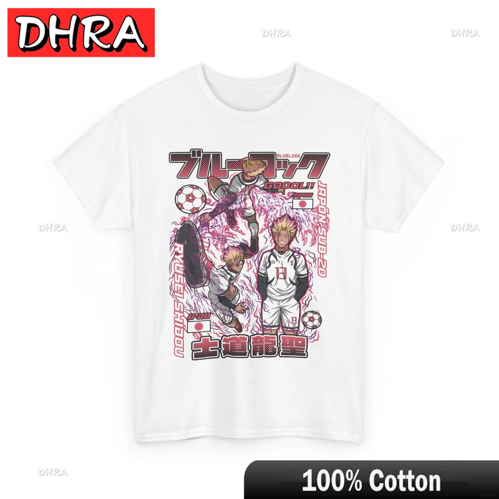 T-shirt Blue Lock Isagi Yoichi Bachira Nagi Rin Itoshi Anime en coton, t-shirt graphique manga, manches courtes, pour hommes et femmes, hauts d'été
