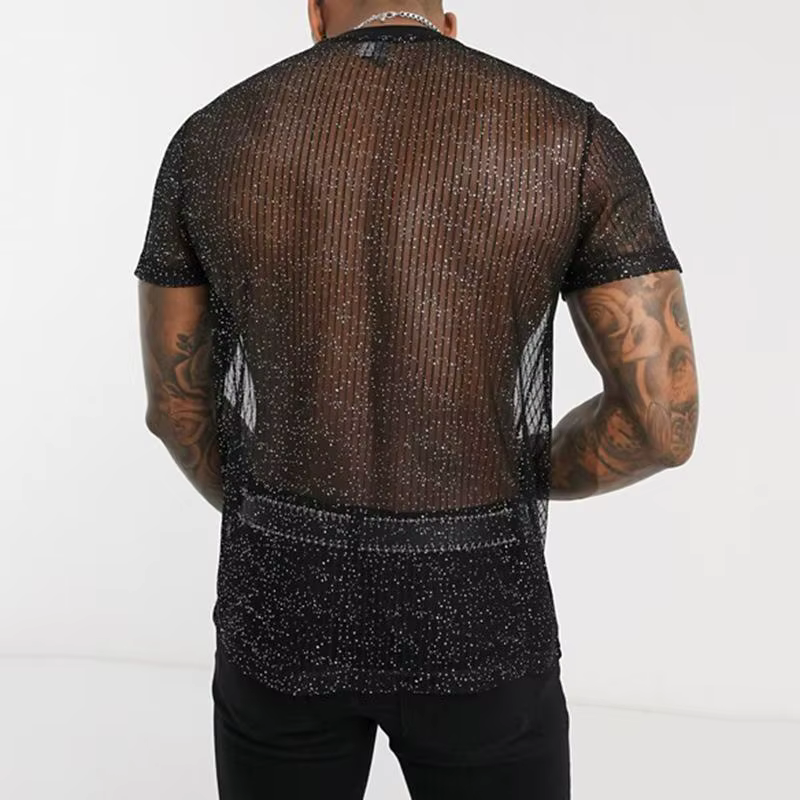 T-shirt en maille à manches courtes pour hommes