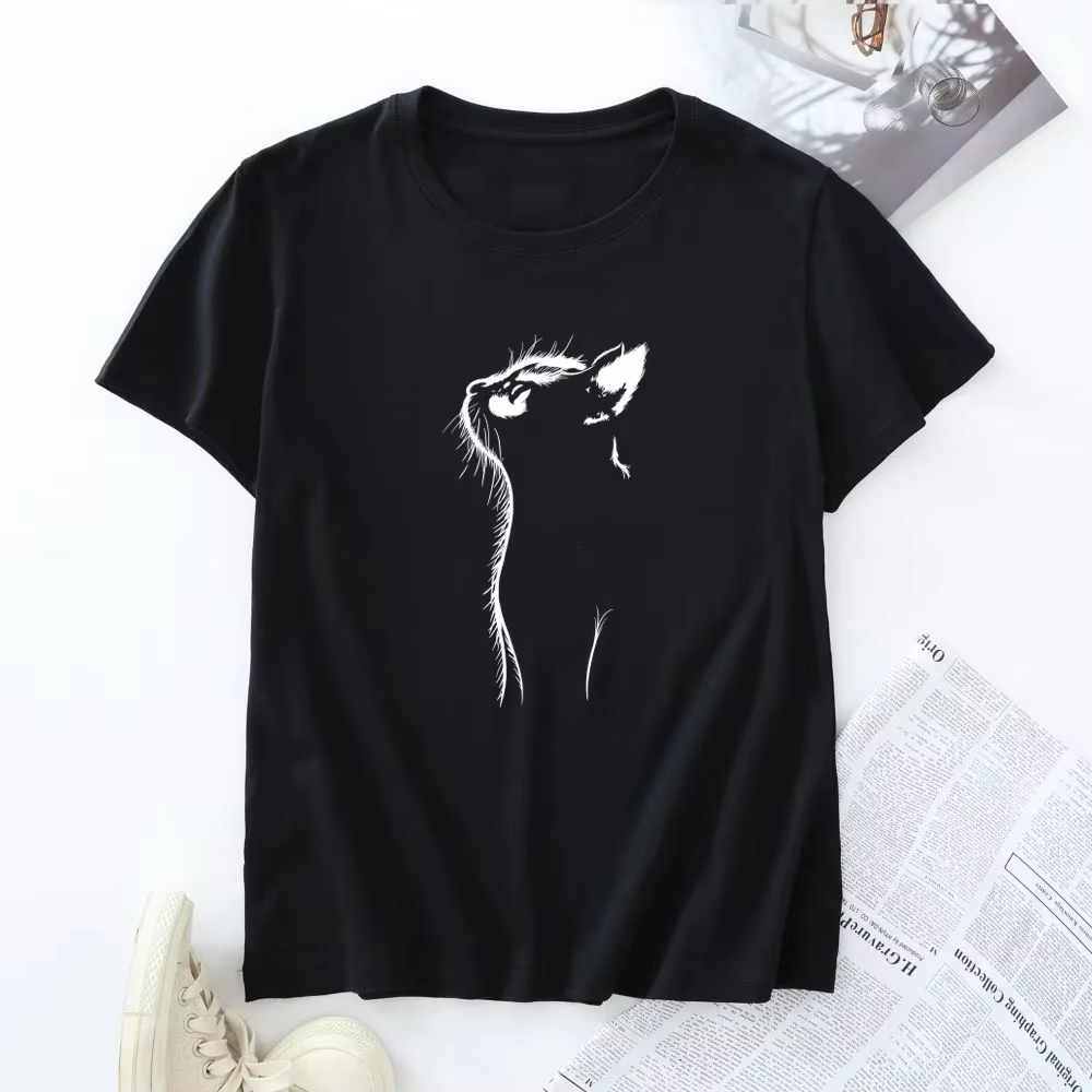 T-shirt surdimensionné à manches courtes pour femmes